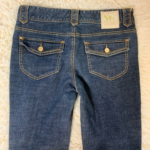 Michael Kors Flare Bootcut Jeans Size 6 Med Wash - Picture 7 of 8